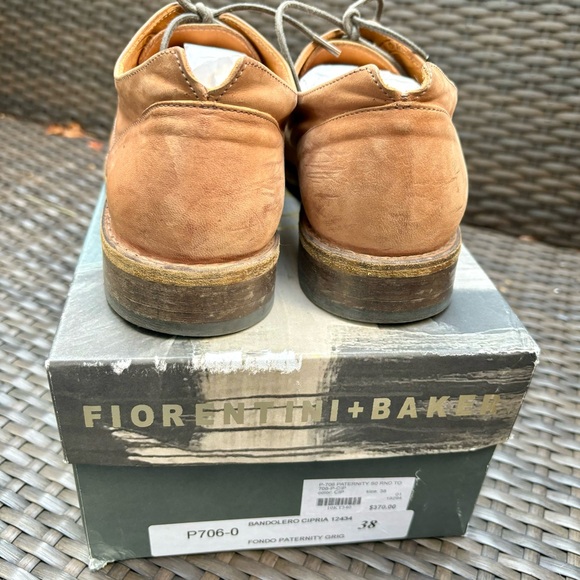 Fiorentini + Baker Nubuck Leather Pink Oxford Shoes - Picture 7 of 8